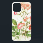Simple Vintage Victorian Pink Floral Design | iPhone 12 Pro Case<br><div class="desc">For further customisation, please click the "Customise" button and use our design tool to modify this template. If the options are available, you may change text and image by simply clicking on "Edit/Remove Text or Image Here" and add your own. If you wish to have this design added to a...</div>