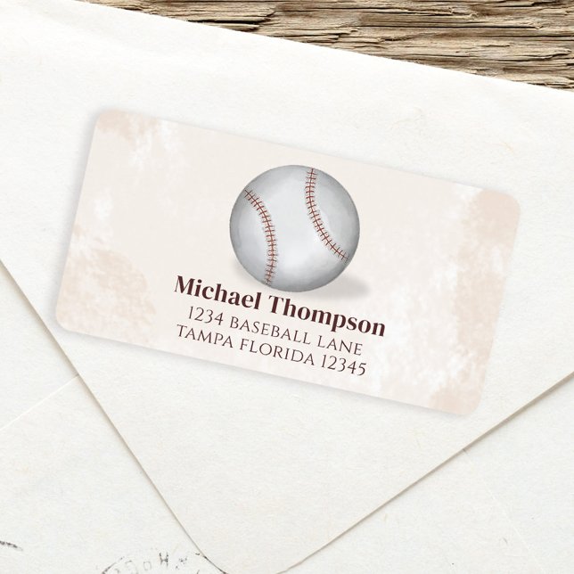 Simple Vintage Whimsical Baseball Minimalist Label (Creator Uploaded)