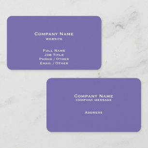 Simple Violet Business Card