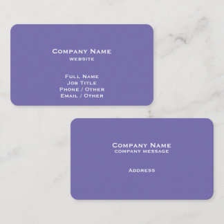 Simple Violet Business Card
