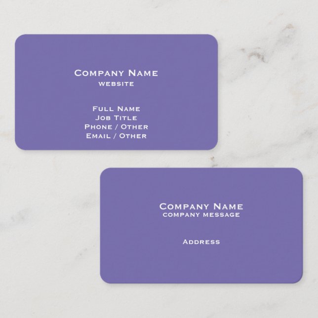 Simple Violet Business Card (Front/Back)