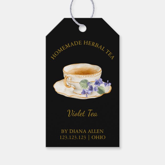 Simple Violet Tea Hang Tag  (Front)