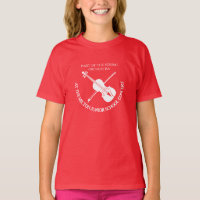 Simple violin orchestra custom concert t-shirt