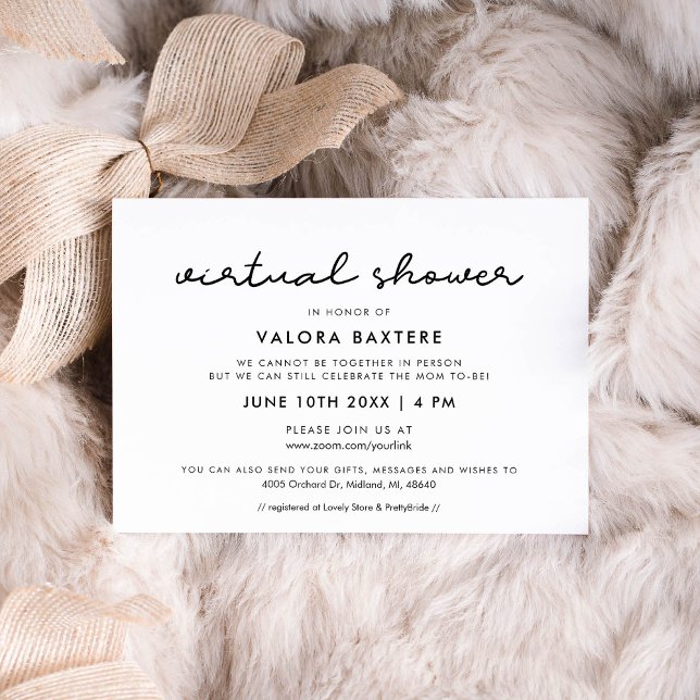 Simple Virtual Baby shower Invitation (Creator Uploaded)