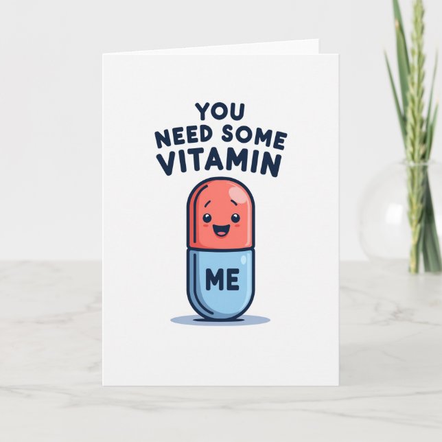 Simple Vitamin Me Cute Card (Front)