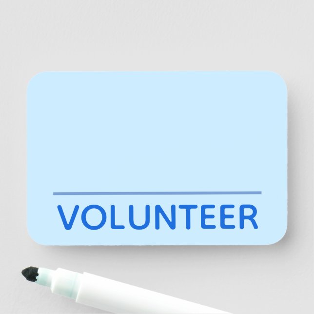 Simple "VOLUNTEER" Name Tag (In Situ)