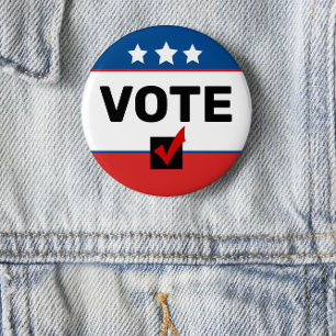⭐️Simple VOTE Non-Partisan 2026 US Election Year 6 Cm Round Badge