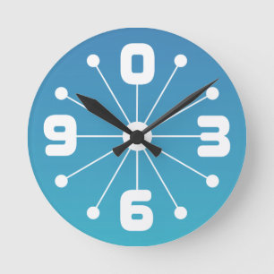 Simple wall clock - blue background