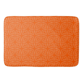 Simple warm orange bath mat