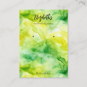 Simple Watercolor Add logo Earrings Display Card