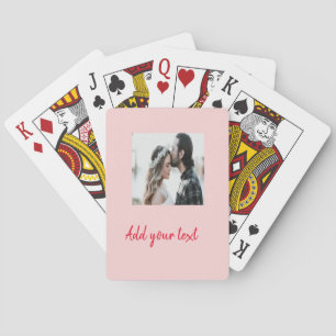 Simple watercolor blue balloons add photo text playing cards