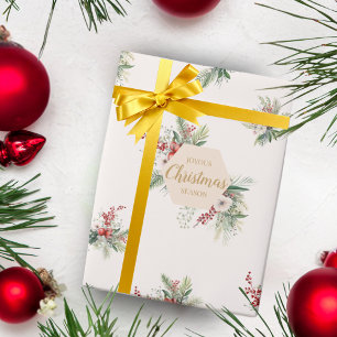 Simple Watercolor Botanical Custom Greeting Wrapping Paper