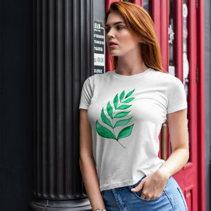Simple watercolor branches - green T-Shirt