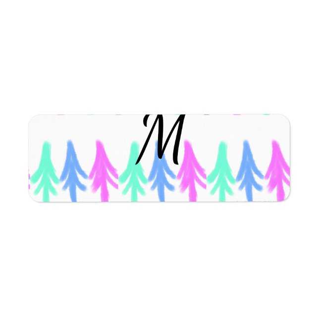 Simple watercolor Christmas pattern add monogram T (Front)