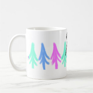 Simple watercolor Christmas pattern add monogram T Coffee Mug