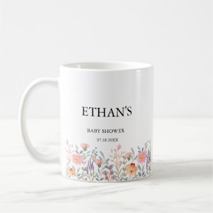Simple Watercolor Floral Garden Baby shower Coffee Mug