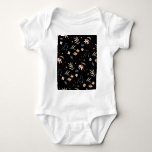 Simple watercolor flowers 1 baby bodysuit