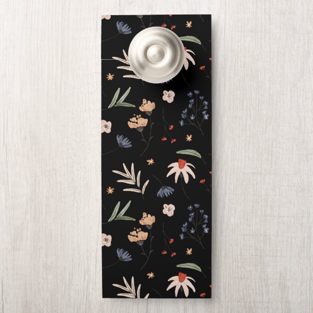 Simple watercolor flowers 1 door hanger (On Knob)