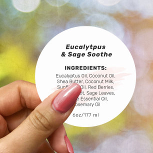 Simple Watercolor Ingredient List Product Label