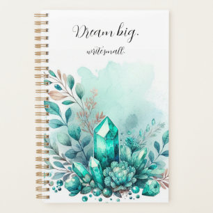 Simple Watercolor Modern Crystal Gold Planner