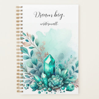 Simple Watercolor Modern Crystal Gold Planner