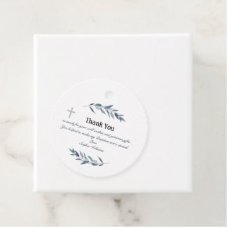Simple watercolor olive branch Baptism  Favour Tags