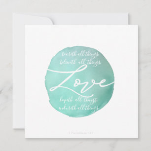 Simple watercolor religious scripture design thank you card