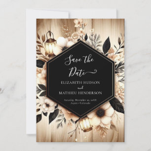 simple watercolor rustic wedding save the date