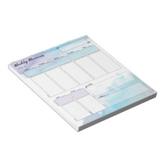 Simple Watercolor Small Weekly Planner Notepad