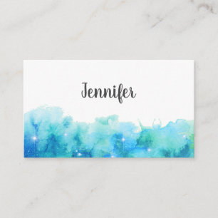 simple watercolor texture add your name  business  card