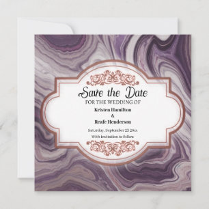 Simple Watercolor Wedding Save The Date Card