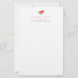 Simple Watermelon Summer Name & Address Stationery