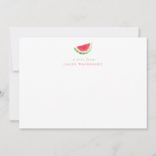 Simple Watermelon Summer Personalised Stationery Card