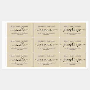 Simple WATERPROOF Candle Sticker Labels
