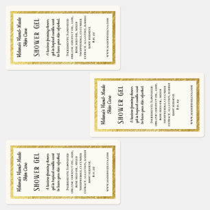 Simple Waterproof Shower Gel Product Label