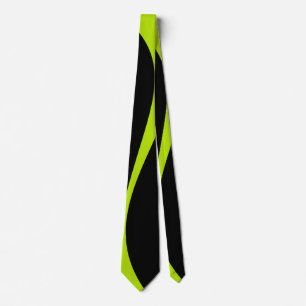 Simple Waves 2 in Lime Green and Black Tie