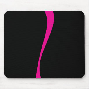 Simple Waves 2 in Magenta and Black Mouse Pad