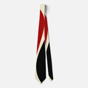 Simple Waves 2 in Red and Cream Tie