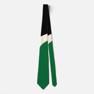 Simple Waves 3 in Green, Cream and Black  Tie