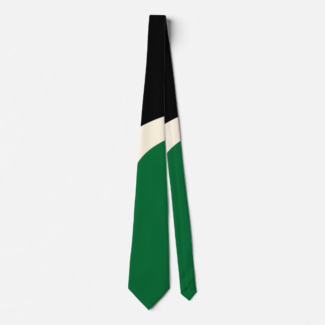 Simple Waves 3 in Green, Cream and Black  Tie (Front)