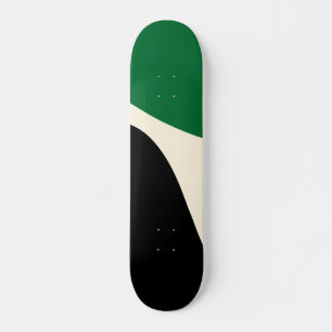 Simple Waves 4 in Green, Cream and Black  Skateboard