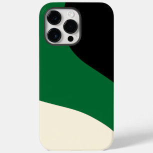 Simple Waves - Green, Cream and Black Case-Mate iPhone 14 Pro Max Case