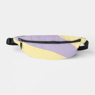 Simple Waves in Pastel Yellow and Purple Bum Bags