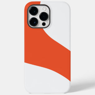 Simple Waves - Orange and White Case-Mate iPhone 14 Pro Max Case