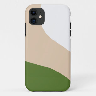 Simple Waves - White, Sand & Palm Green Case-Mate iPhone Case