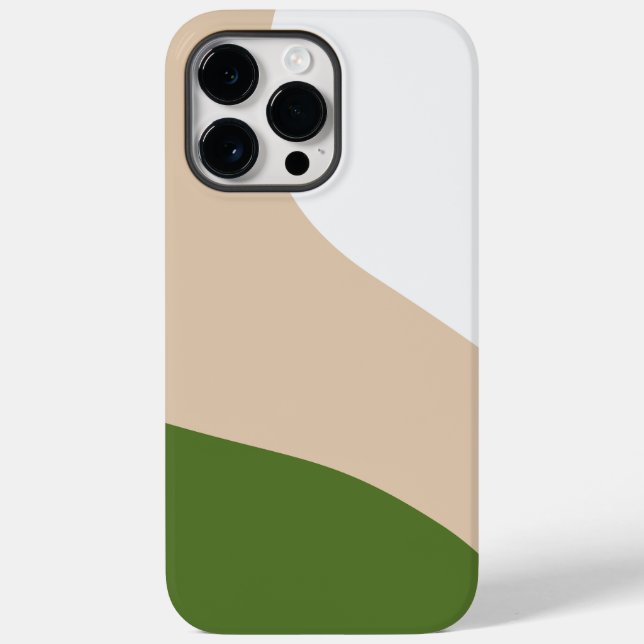 Simple Waves - White, Sand & Palm Green Case-Mate iPhone Case (Back)