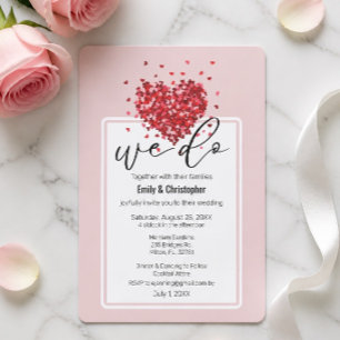 Simple We Do - Hearts Wedding Invite