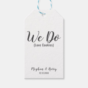 Simple We Do Love Cookies Bridal Wedding Favour Gift Tags