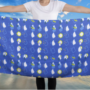 simple weather symbols beach towel