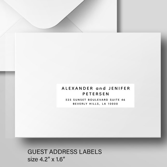 Simple wedding 24 guests address labels  (Creator Uploaded)